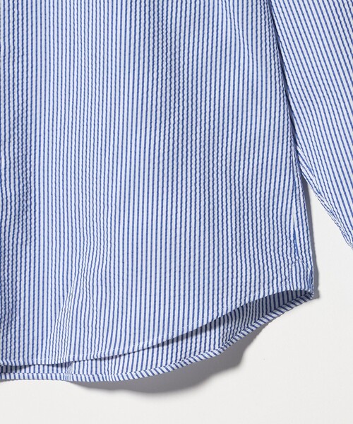 A DAY IN THE LIFE UNITED ARROWS（アデイインザライフユナイテッドアローズ）の「サッカー カッタウェイカラーシャツ＜A DAY IN THE LIFE＞（シャツ/ブラウス・メンズ・ネイビー/コバルトブルー/その他1/ホワイト・S/L/M/XL）」の18枚目の写真