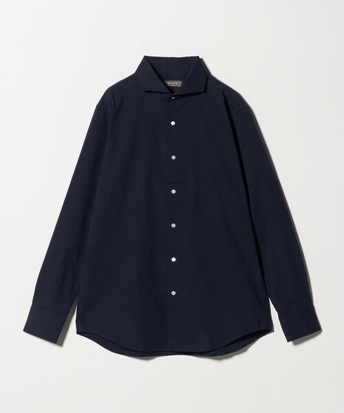 A DAY IN THE LIFE UNITED ARROWS（アデイインザライフユナイテッドアローズ）の「サッカー カッタウェイカラーシャツ＜A DAY IN THE LIFE＞（シャツ/ブラウス・メンズ・ネイビー/コバルトブルー/その他1/ホワイト・S/L/M/XL）」の22枚目の写真