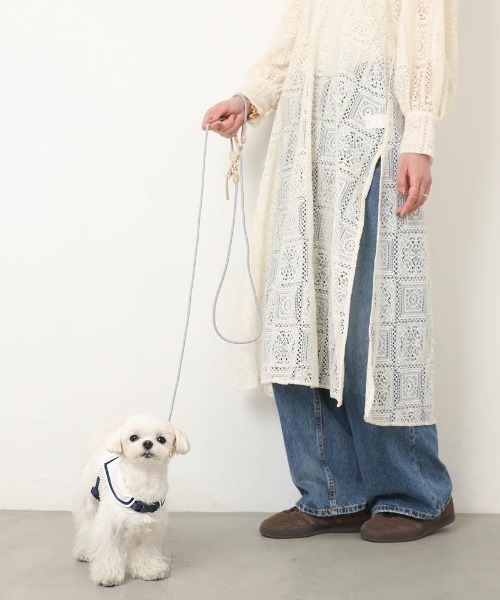 moncheri（モンシェリ）の「セーラーハーネス【保冷剤対応】（リード/ハーネス/首輪・レディース・ネイビー/ベージュ・XL/L/M/S）」の20枚目の写真