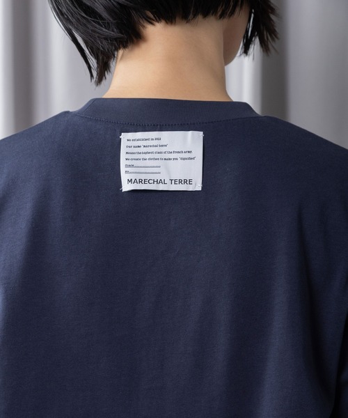 MARECHAL TERRE(マルシャルテル)の「コンビネーションデザイントップス(Tシャツ/カットソー・レディース・ブラック/オフホワイト/ネイビー/モカ・MEDIUM)」の6枚目の写真