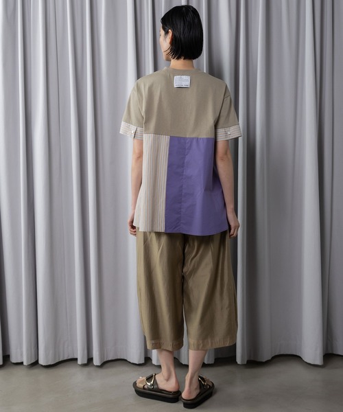MARECHAL TERRE(マルシャルテル)の「コンビネーションデザイントップス(Tシャツ/カットソー・レディース・ブラック/オフホワイト/ネイビー/モカ・MEDIUM)」の14枚目の写真