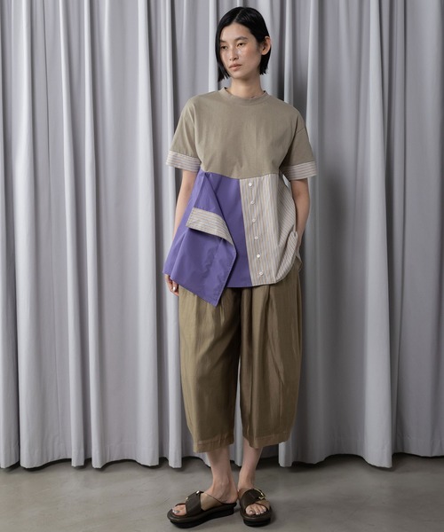 MARECHAL TERRE(マルシャルテル)の「コンビネーションデザイントップス(Tシャツ/カットソー・レディース・ブラック/オフホワイト/ネイビー/モカ・MEDIUM)」の12枚目の写真
