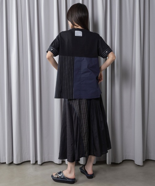 MARECHAL TERRE(マルシャルテル)の「コンビネーションデザイントップス(Tシャツ/カットソー・レディース・ブラック/オフホワイト/ネイビー/モカ・MEDIUM)」の19枚目の写真