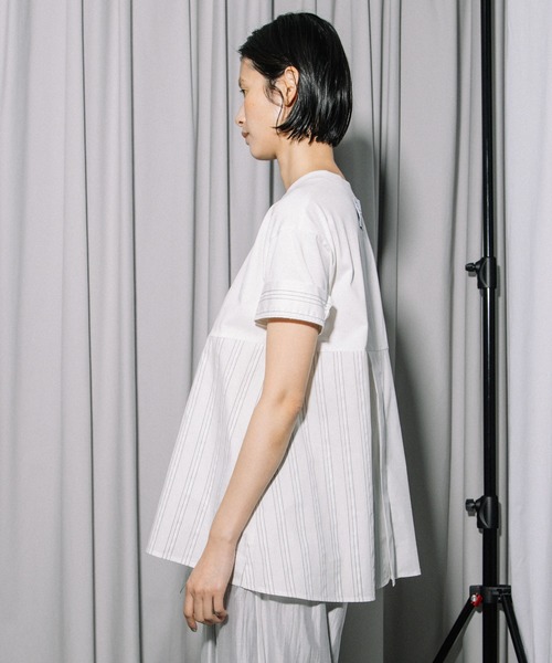 MARECHAL TERRE(マルシャルテル)の「コンビネーションデザイントップス(Tシャツ/カットソー・レディース・ブラック/オフホワイト/ネイビー/モカ・MEDIUM)」の22枚目の写真