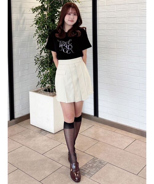 dazzlin(ダズリン)の「プリーツラップミニスカート(スカート・レディース・ベージュ/その他1/チャコールグレー・SMALL/MEDIUM)」の7枚目の写真