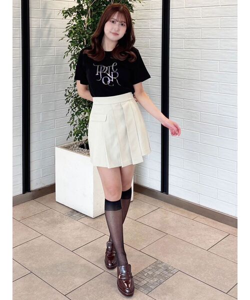 dazzlin(ダズリン)の「プリーツラップミニスカート(スカート・レディース・ベージュ/その他1/チャコールグレー・SMALL/MEDIUM)」の8枚目の写真