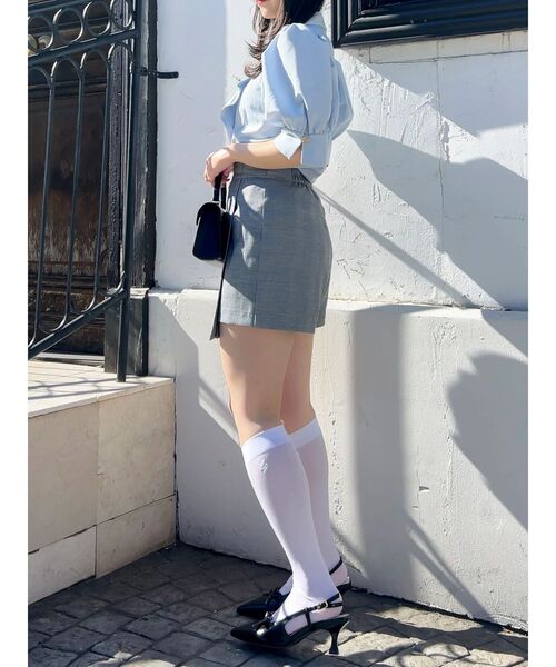 dazzlin(ダズリン)の「プリーツラップミニスカート(スカート・レディース・ベージュ/その他1/チャコールグレー・SMALL/MEDIUM)」の14枚目の写真