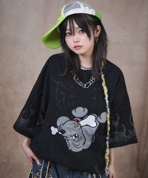GALFY(ガルフィー)の「GALFY-ファイヤーピカピカTee(Tシャツ/カットソー・メンズ・ブラック/ブルー・XL/L)」の4枚目の写真