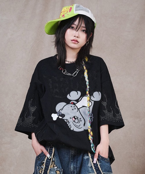 GALFY(ガルフィー)の「GALFY-ファイヤーピカピカTee(Tシャツ/カットソー・メンズ・ブラック/ブルー・XL/L)」の8枚目の写真