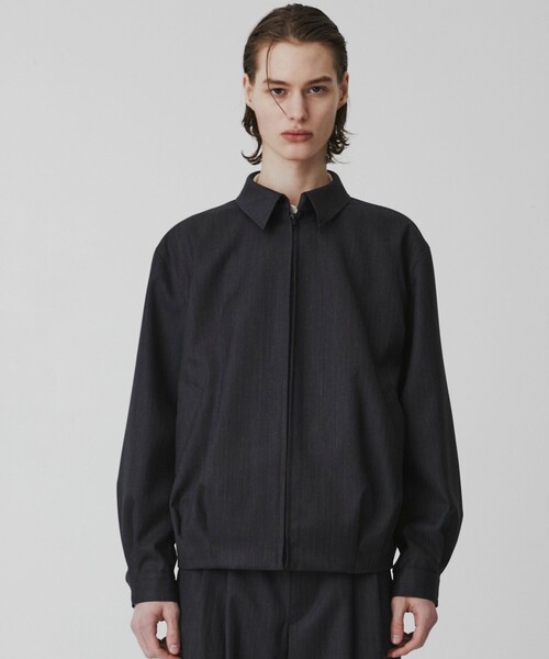 UNITED TOKYO（ユナイテッドトウキョウ）の「【新作】RWS CHUBUT WOOL バルーンジップブルゾン　｜オーガニックウール/サステナブル/スウィングトップ/春服（ブルゾン・メンズ・ダークネイビー/ダークグレー・1/2）」の6枚目の写真