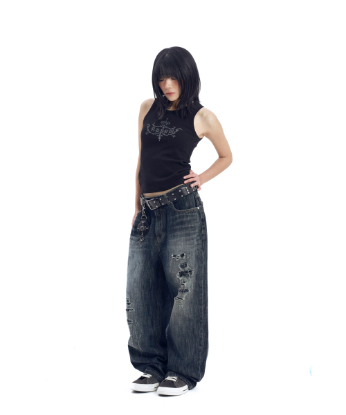 AAKAM(アーカム)の「Circle Studded Belt (Black)(ベルト・レディース・その他・FREE)」の4枚目の写真
