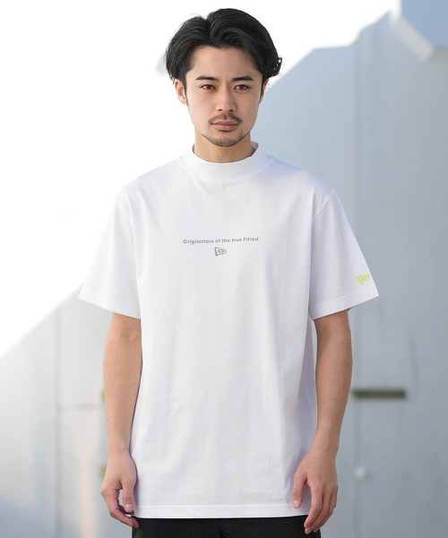 NEW ERA(ニューエラ)の「NEW ERA/ニューエラ 半袖 Tシャツ ミッドネック 鹿の子 吸汗速乾 UVカット 抗菌 14859917/14859918/14859919(Tシャツ/カットソー・メンズ・ホワイト/グレー/ブラック・L/M/XXL/XL)」の4枚目の写真