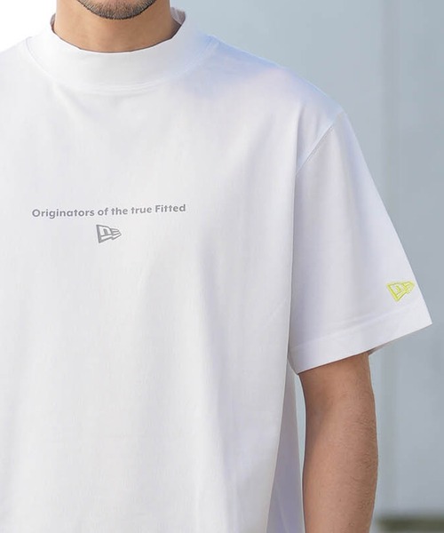 NEW ERA(ニューエラ)の「NEW ERA/ニューエラ 半袖 Tシャツ ミッドネック 鹿の子 吸汗速乾 UVカット 抗菌 14859917/14859918/14859919(Tシャツ/カットソー・メンズ・ホワイト/グレー/ブラック・L/M/XXL/XL)」の9枚目の写真