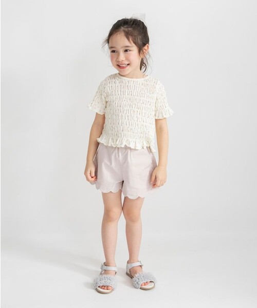 BRANSHES(ブランシェス)の「スモッキング半袖Tシャツ(Tシャツ/カットソー・キッズ・サックスブルー/ブラック/ピンク・140/120/100/110/150/130)」の7枚目の写真
