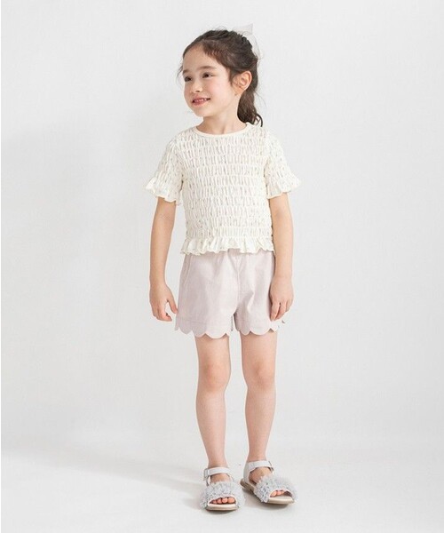 BRANSHES(ブランシェス)の「スモッキング半袖Tシャツ(Tシャツ/カットソー・キッズ・サックスブルー/ブラック/ピンク・140/120/100/110/150/130)」の8枚目の写真