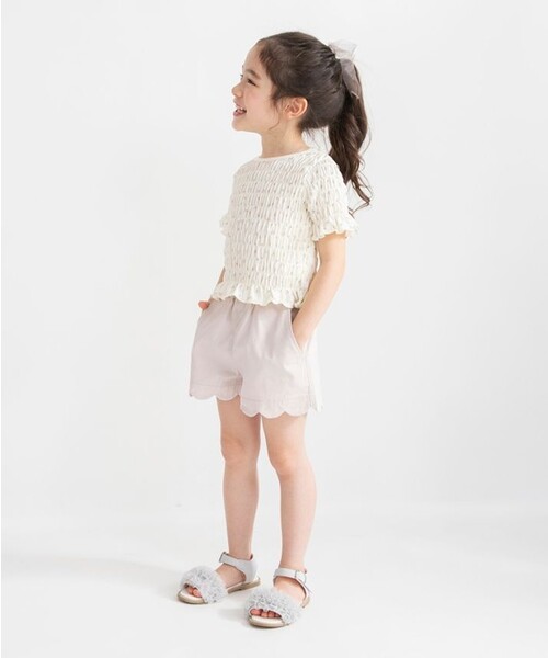 BRANSHES(ブランシェス)の「スモッキング半袖Tシャツ(Tシャツ/カットソー・キッズ・サックスブルー/ブラック/ピンク・140/120/100/110/150/130)」の9枚目の写真