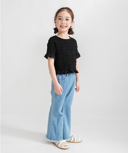 BRANSHES(ブランシェス)の「スモッキング半袖Tシャツ(Tシャツ/カットソー・キッズ・サックスブルー/ブラック/ピンク・140/120/100/110/150/130)」の11枚目の写真