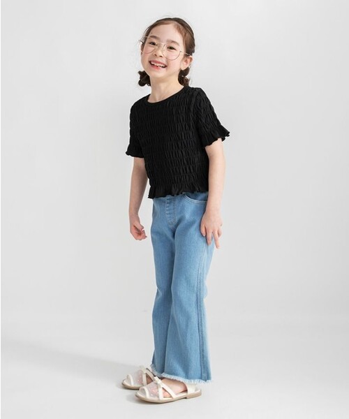 BRANSHES(ブランシェス)の「スモッキング半袖Tシャツ(Tシャツ/カットソー・キッズ・サックスブルー/ブラック/ピンク・140/120/100/110/150/130)」の12枚目の写真