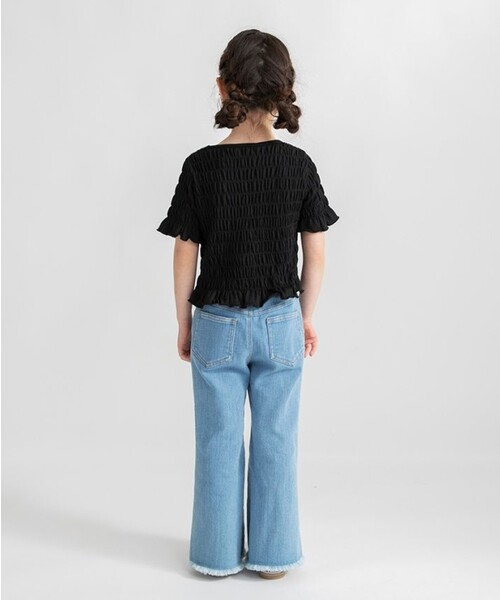 BRANSHES(ブランシェス)の「スモッキング半袖Tシャツ(Tシャツ/カットソー・キッズ・サックスブルー/ブラック/ピンク・140/120/100/110/150/130)」の14枚目の写真