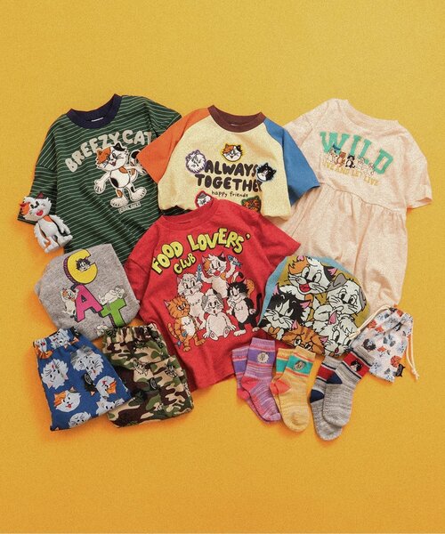 BREEZE(ブリーズ)の「BREEZY CATS 総柄パンツ(その他パンツ・キッズ・カーキ/ネイビー・80/90/100/110/120/130/140)」の7枚目の写真
