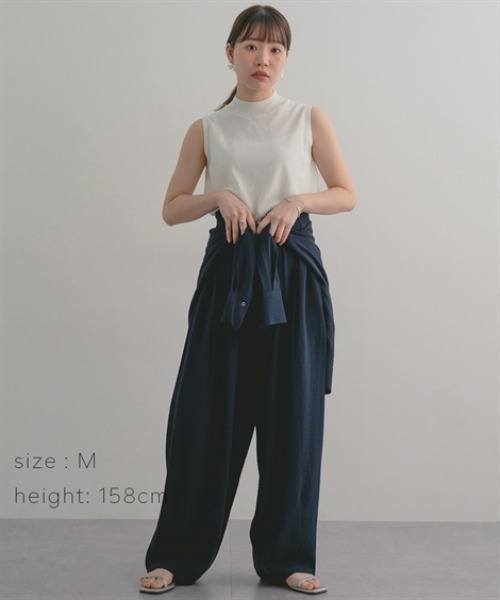 Maison INNESS(メゾンアイネス)の「ニュアンスエアリードビーコクーンパンツ(その他パンツ・レディース・ネイビー・5L/4L/3L/LL/L/M/S)」の20枚目の写真