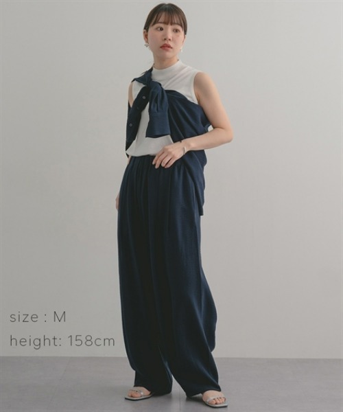 Maison INNESS(メゾンアイネス)の「ニュアンスエアリードビーコクーンパンツ(その他パンツ・レディース・ネイビー・5L/4L/3L/LL/L/M/S)」の21枚目の写真
