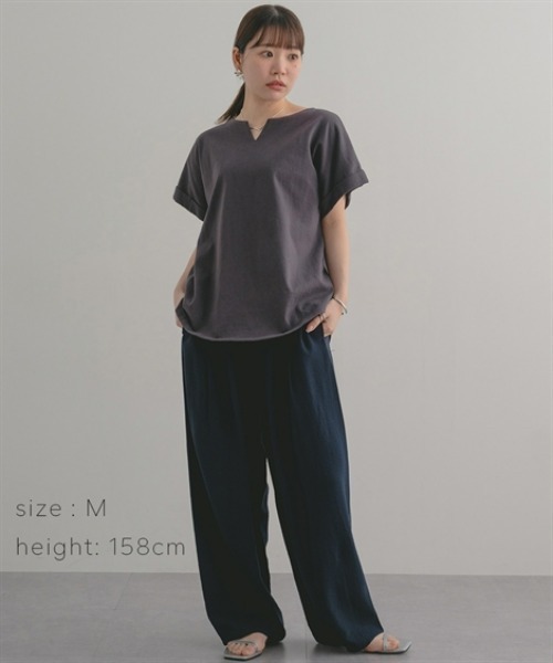 Maison INNESS(メゾンアイネス)の「ニュアンスエアリードビーコクーンパンツ(その他パンツ・レディース・ネイビー・5L/4L/3L/LL/L/M/S)」の22枚目の写真