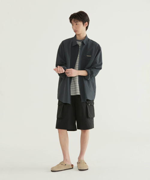 COVERNAT(カバーナット)の「シアサッカーシャツチャコール(シャツ/ブラウス・メンズ・その他・LARGE/X-LARGE/SMALL/MEDIUM)」の7枚目の写真