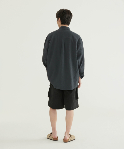 COVERNAT(カバーナット)の「シアサッカーシャツチャコール(シャツ/ブラウス・メンズ・その他・LARGE/X-LARGE/SMALL/MEDIUM)」の9枚目の写真