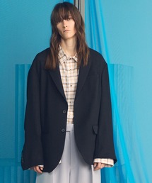 《UNISEX》Wooly Mesh Relax-Over 2B Tailored Jacket/ウーリーメッシュリラックスオーバー2Bテーラードジャケット【MAISON SPECIAL/メゾンスペシャル】■セットアップ対応■