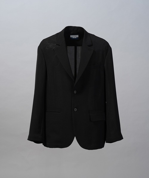 MAISON SPECIAL(メゾンスペシャル)の「《UNISEX》Wooly Mesh Relax-Over 2B Tailored Jacket/ウーリーメッシュリラックスオーバー2Bテーラードジャケット【MAISON SPECIAL/メゾンスペシャル】■セットアップ対応■(テーラードジャケット・メンズ・ラベンダー/チャコールグレー/ブラック・2/1/0)」の16枚目の写真