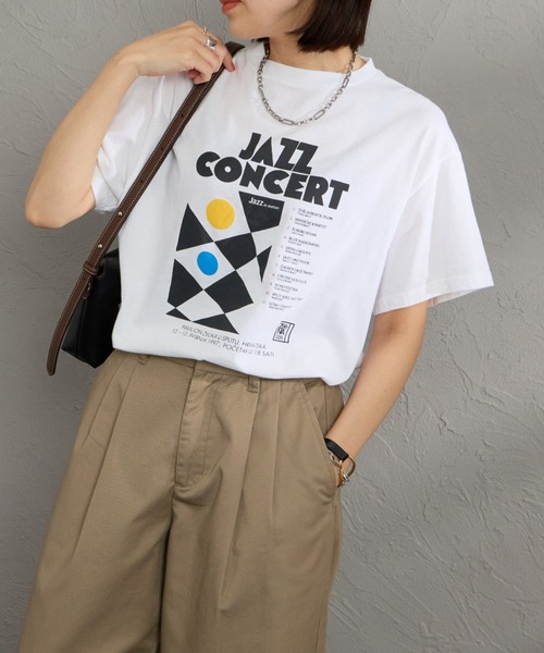 THE SHINZONE（ザ　シンゾーン）の「[THE SHINZONE/ザ シンゾーン] JAZZ CONCERT プリントTシャツ（Tシャツ/カットソー・レディース・ホワイト/グレー・0）」の15枚目の写真