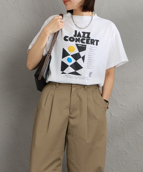 THE SHINZONE（ザ　シンゾーン）の「[THE SHINZONE/ザ シンゾーン] JAZZ CONCERT プリントTシャツ（Tシャツ/カットソー・レディース・ホワイト/グレー・0）」の16枚目の写真