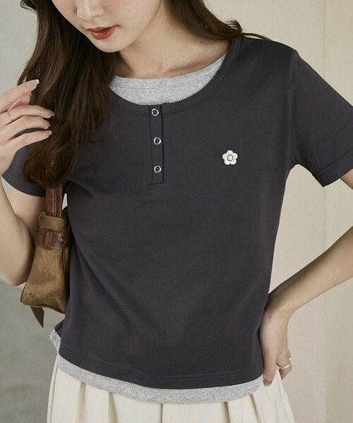 セール】MARY QUANT × PUBLUX/マリークワント レイヤード風 コンパクト