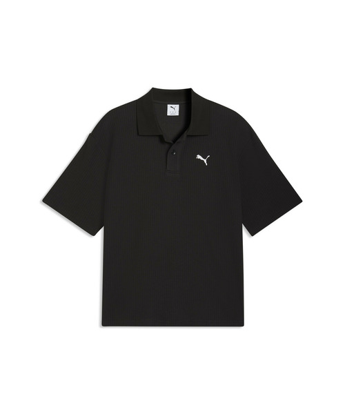 PUMA(プーマ)の「PUMA プーマ メンズ ワードローブ ESS ボクシー ワッフル 半袖 ポロシャツ(ポロシャツ・メンズ・ブラック/グレー・SMALL/MEDIUM/XX-LARGE/X-LARGE/LARGE)」の5枚目の写真
