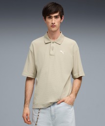 PUMA プーマ メンズ ワードローブ ESS ボクシー ワッフル 半袖 ポロシャツ