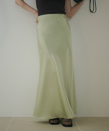 LAULEN（ローレン）の「satin narrow flare long skirt /サテンナローフレアロングスカート（スカート）」