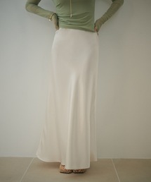 satin narrow flare long skirt /サテンナローフレアロングスカート