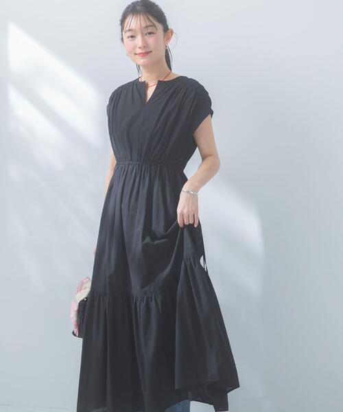 URBAN RESEARCH ROSSO WOMEN(アーバンリサーチ ロッソ)の「『WEB限定』コットンボイルワンピース(ワンピース・レディース・ラベンダー/ブルー/ブラック/ブラウン・38/36)」の2枚目の写真