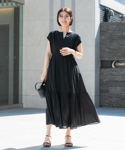 URBAN RESEARCH ROSSO WOMEN(アーバンリサーチ ロッソ)の「『WEB限定』コットンボイルワンピース(ワンピース・レディース・ラベンダー/ブルー/ブラック/ブラウン・38/36)」の8枚目の写真