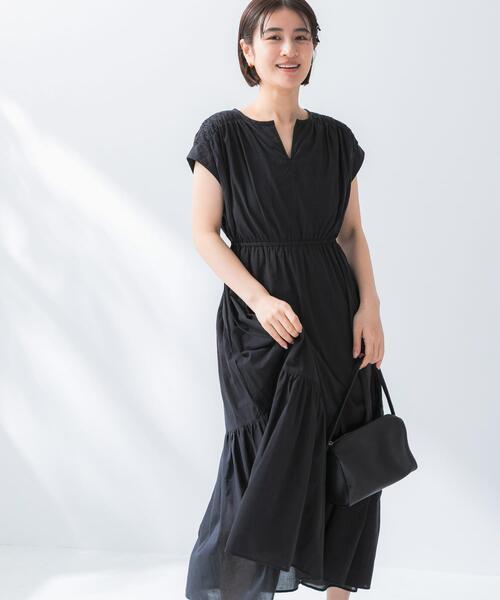 URBAN RESEARCH ROSSO WOMEN(アーバンリサーチ ロッソ)の「『WEB限定』コットンボイルワンピース(ワンピース・レディース・ラベンダー/ブルー/ブラック/ブラウン・38/36)」の10枚目の写真