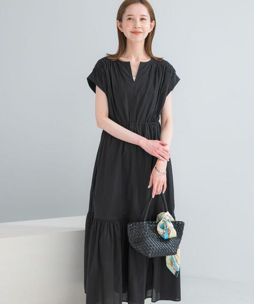 URBAN RESEARCH ROSSO WOMEN(アーバンリサーチ ロッソ)の「『WEB限定』コットンボイルワンピース(ワンピース・レディース・ラベンダー/ブルー/ブラック/ブラウン・38/36)」の14枚目の写真