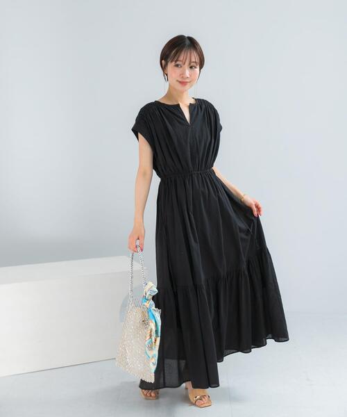 URBAN RESEARCH ROSSO WOMEN(アーバンリサーチ ロッソ)の「『WEB限定』コットンボイルワンピース(ワンピース・レディース・ラベンダー/ブルー/ブラック/ブラウン・38/36)」の17枚目の写真