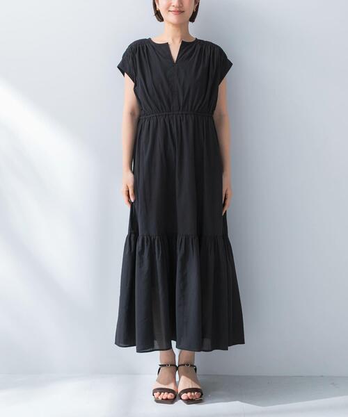 URBAN RESEARCH ROSSO WOMEN(アーバンリサーチ ロッソ)の「『WEB限定』コットンボイルワンピース(ワンピース・レディース・ラベンダー/ブルー/ブラック/ブラウン・38/36)」の18枚目の写真