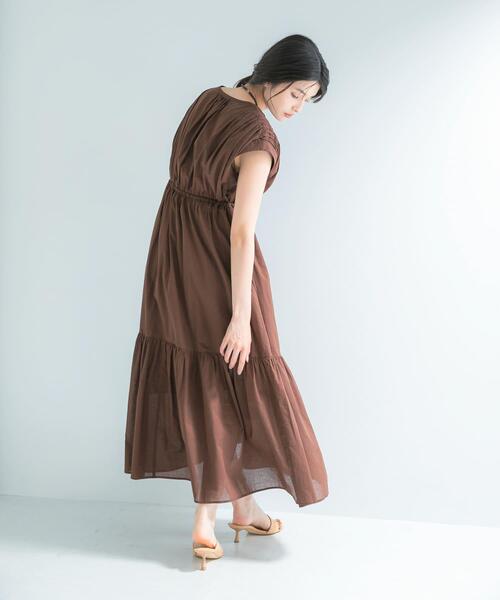URBAN RESEARCH ROSSO WOMEN(アーバンリサーチ ロッソ)の「『WEB限定』コットンボイルワンピース(ワンピース・レディース・ラベンダー/ブルー/ブラック/ブラウン・38/36)」の5枚目の写真