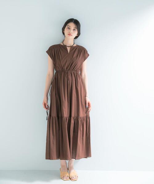 URBAN RESEARCH ROSSO WOMEN(アーバンリサーチ ロッソ)の「『WEB限定』コットンボイルワンピース(ワンピース・レディース・ラベンダー/ブルー/ブラック/ブラウン・38/36)」の6枚目の写真