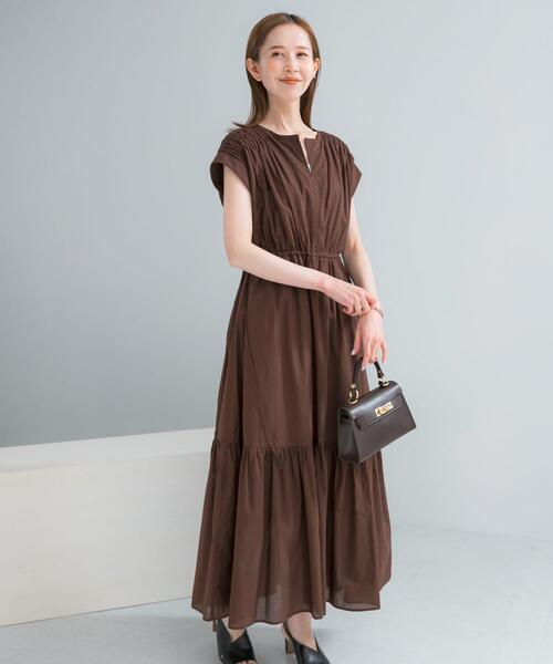 URBAN RESEARCH ROSSO WOMEN(アーバンリサーチ ロッソ)の「『WEB限定』コットンボイルワンピース(ワンピース・レディース・ラベンダー/ブルー/ブラック/ブラウン・38/36)」の8枚目の写真