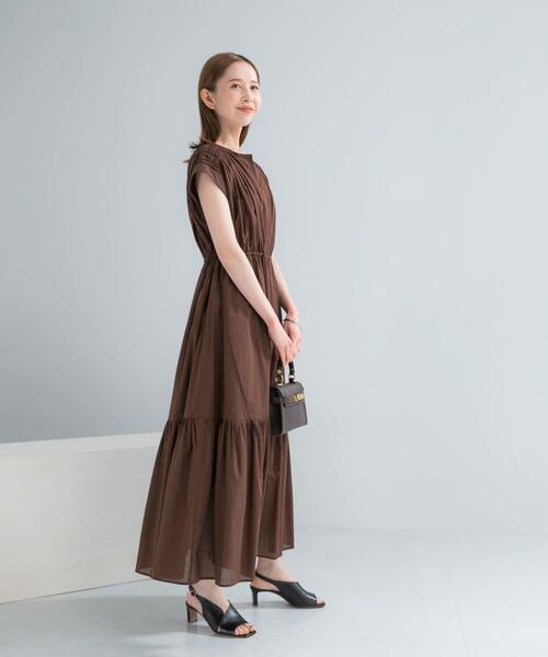 URBAN RESEARCH ROSSO WOMEN(アーバンリサーチ ロッソ)の「『WEB限定』コットンボイルワンピース(ワンピース・レディース・ラベンダー/ブルー/ブラック/ブラウン・38/36)」の9枚目の写真