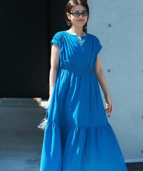URBAN RESEARCH ROSSO WOMEN(アーバンリサーチ ロッソ)の「『WEB限定』コットンボイルワンピース(ワンピース・レディース・ラベンダー/ブルー/ブラック/ブラウン・38/36)」の13枚目の写真