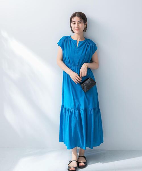 URBAN RESEARCH ROSSO WOMEN(アーバンリサーチ ロッソ)の「『WEB限定』コットンボイルワンピース(ワンピース・レディース・ラベンダー/ブルー/ブラック/ブラウン・38/36)」の15枚目の写真